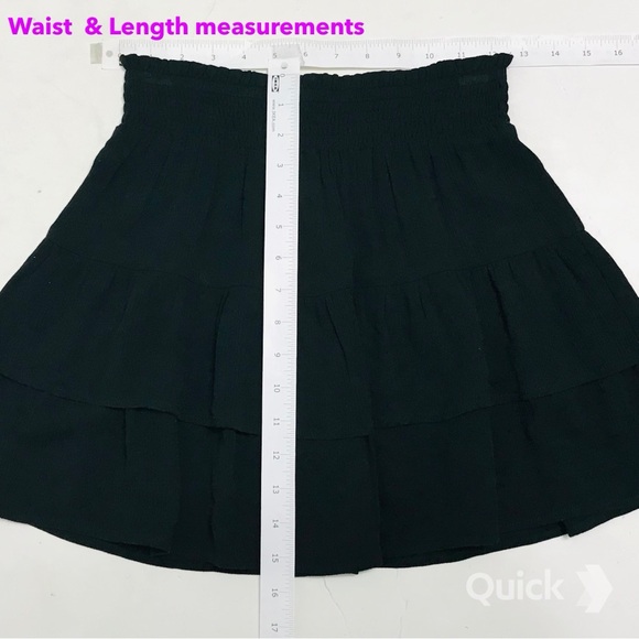 S - New Joe B Sage Elastic-Waist Mini Skirt - Picture 8 of 11